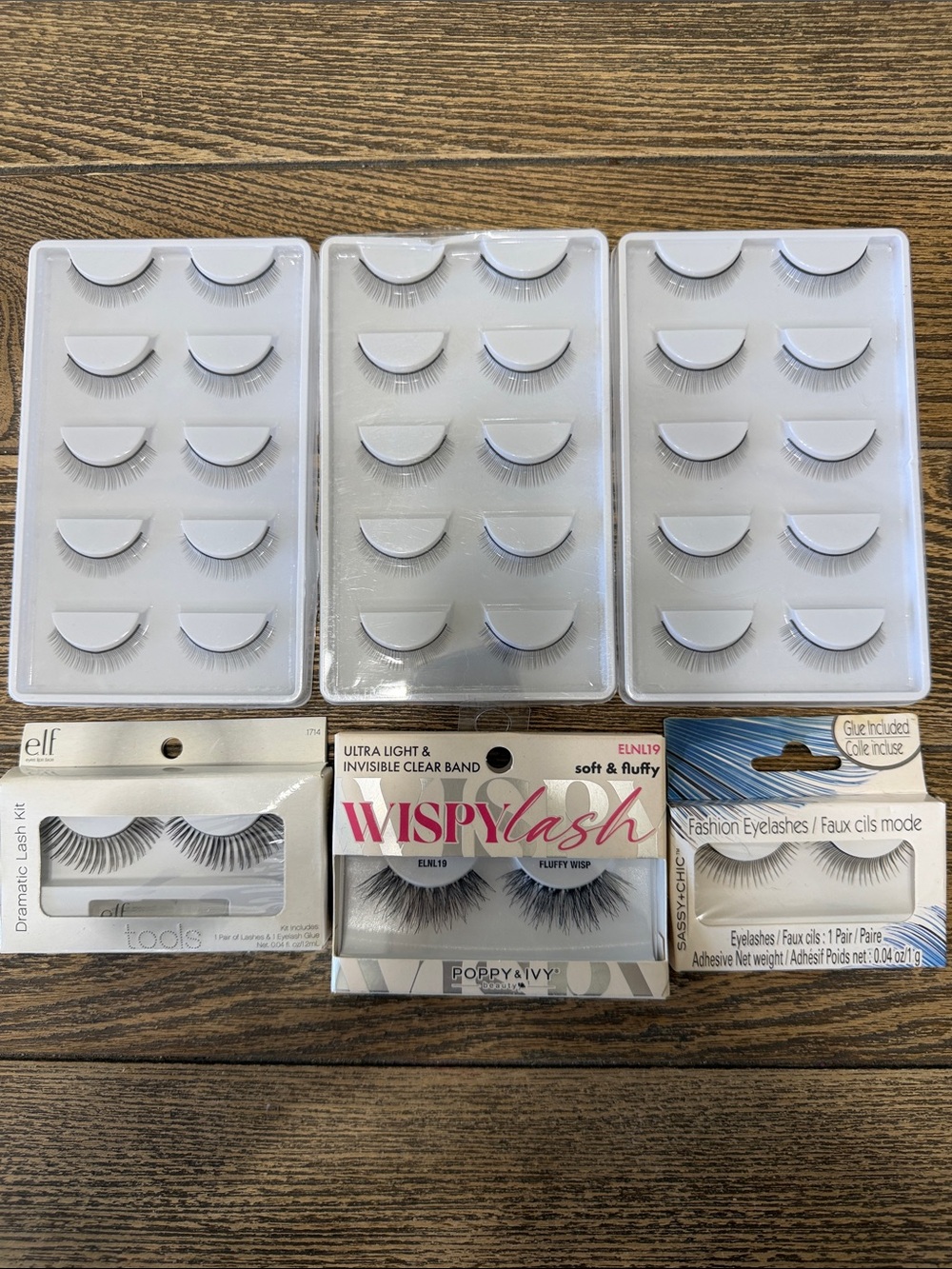 (6) False Eyelash Packs Wispy Lash Elf Fashion
